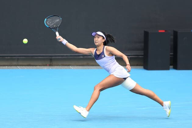 Ann Li, USA, during 2021 Melbourne Summer Series (AO pre-tournaments) in Melbourne, 07 02 2021; -