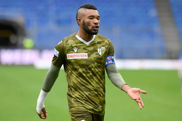 Geoffroy Serey Die, FCS, FC Basel - FC Sion, Super League, Fussball, 07.02.2021 *** Geoffroy Serey Die, FCS, FC Basel FC Sion, Super League, Football, 07 02 2021 