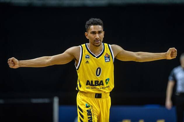 Basketball Berlin 07.02.2021 Saison 2020 2021 BBL 1. Bundesliga easyCredit-BBL Alba Berlin - NINERS Chemnitz Maodo Lo (Alba Berlin, No.00)