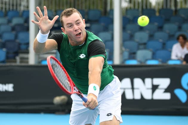 Dominik Köpfer, GER, during first round of 2021 Australian Open in Melbourne, 08 02 2021; -