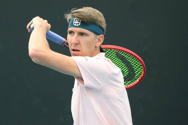 Cedrik-Marcel Stebe, GER, during first round of 2021 Australian Open in Melbourne, 08 02 2021; -