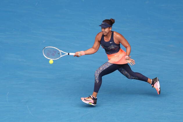 Naomi Osaka, JPN, during first round of 2021 Australian Open in Melbourne, 08 02 2021; -