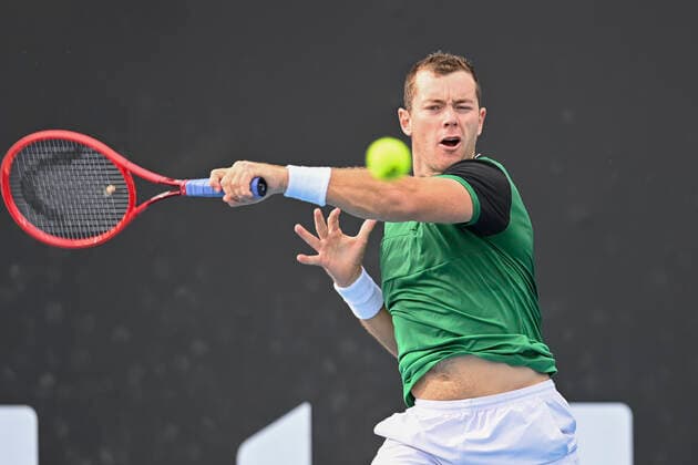 Dominik Koepfer (GER) Tennis - Australian Open 2021 - Grand Slam - Melbourne Park - Melbourne - Victoria - Australia - 8 February 2021. Copyright: xHasenkopf Freyx
