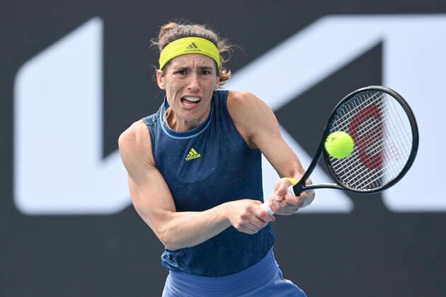 Andrea Petkovic (GER) Tennis - Australian Open 2021 - Grand Slam - Melbourne Park - Melbourne - Victoria - Australia - 8 February 2021. Copyright: xHasenkopfx