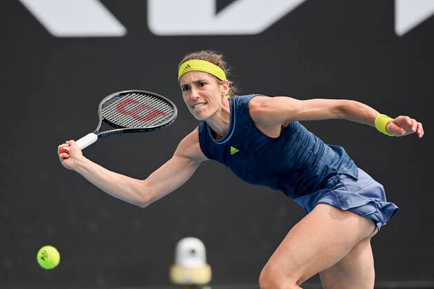 Andrea Petkovic Tennis - Australian Open 2021 - Grand Slam - Melbourne Park - Melbourne - Victoria - Australia - 8 February 2021. Copyright: xHasenkopfx