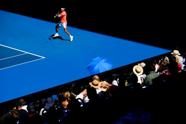 TENNIS AUSTRALIAN OPEN, Rafael Nadal of Spain in action during his first Round Men s singles match against Laslo Djere of Serbia on Day 2 of the Australian Open at Melbourne Park in Melbourne, Tuesday, February 9, 2021. ( NO ARCHIVING, EDITORIAL USE ONLY, NO USE IN BOOKS WITHOUT CONSENT MELBOURNE VIC AUSTRALIA  Copyright: xDEANxLEWINSx 20210209001519332113