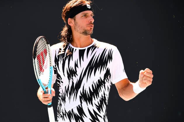 TENNIS AUSTRALIAN OPEN, Feliciano Lopez of Spain reacts during his first Round Men s singles match against Li Tu of Australia on Day 2 of the Australian Open at Melbourne Park in Melbourne, Tuesday, February 9, 2021. ( NO ARCHIVING, EDITORIAL USE ONLY, NO USE IN BOOKS WITHOUT CONSENT MELBOURNE VIC AUSTRALIA  Copyright: xJAMESxROSSx 20210209001519347558