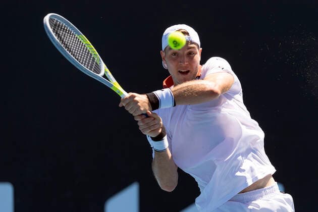 Jan-Lennard Struff Australian Open 2021 - Melbourne Park - Melbourne - Victoria - Australia - 09 02 2021. Copyright: xJuergenxHasenkopfx
