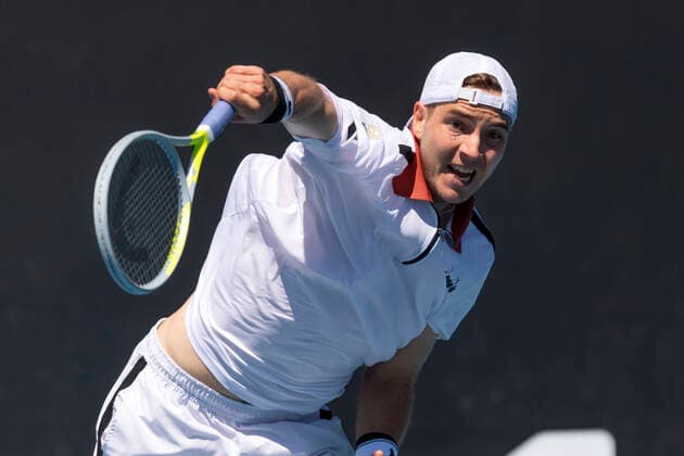 Jan-Lennard Struff Australian Open 2021 - Melbourne Park - Melbourne - Victoria - Australia - 09 02 2021. Copyright: xJuergenxHasenkopfx