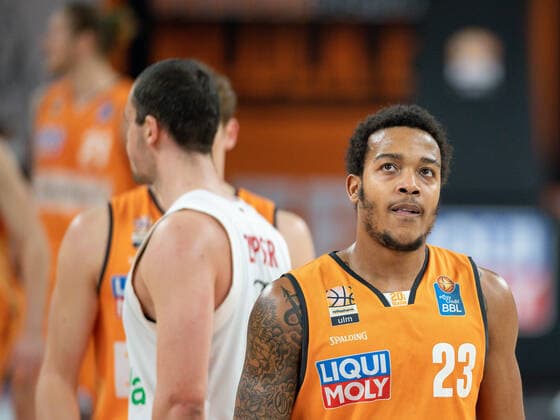 Troy Caupain (Ratiopharm Ulm 23), aergert sich, ratiopharm Ulm vs. FC Bayern Basketball, Basketball, Bundesliga, easycredit, 17. Spieltag, Saison 2020 2021, 09.02.2021, ratiopharm Ulm vs. FC Bayern Basketball, Basketball, Bundesliga, easycredit, 17. Spieltag, Saison 2020 2021, 09.02.2021 Neu-Ulm Copyright: xEIBNER SaschaxWaltherx EP_EER