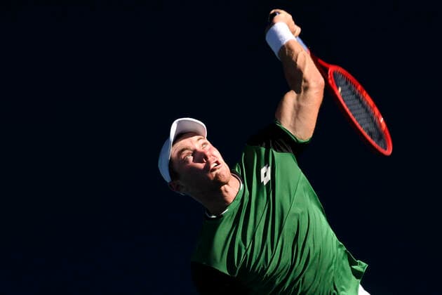 Dominik Koepfer Australian Open 2021 - Melbourne Park - Melbourne - Victoria - Australia - 10 02 2021. Copyright: xJuergenxHasenkopfx