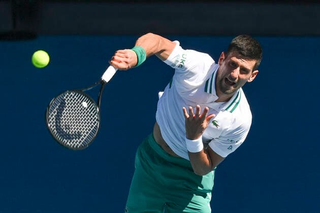Novak Djokovic Australian Open 2021 - Melbourne Park - Melbourne - Victoria - Australia - 10 02 2021. Copyright: xJuergenxHasenkopfx