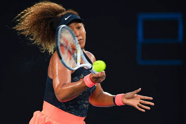 TENNIS AUSTRALIAN OPEN, Naomi Osaka of Japan in action during her second Round Women s singles match against Caroline Garcia of France on Day 3 of the Australian Open at Melbourne Park in Melbourne, Wednesday, February 10, 2021. ( NO ARCHIVING, EDITORIAL USE ONLY, NO USE IN BOOKS WITHOUT CONSENT MELBOURNE VIC AUSTRALIA  Copyright: xJAMESxROSSx 20210210001519585781