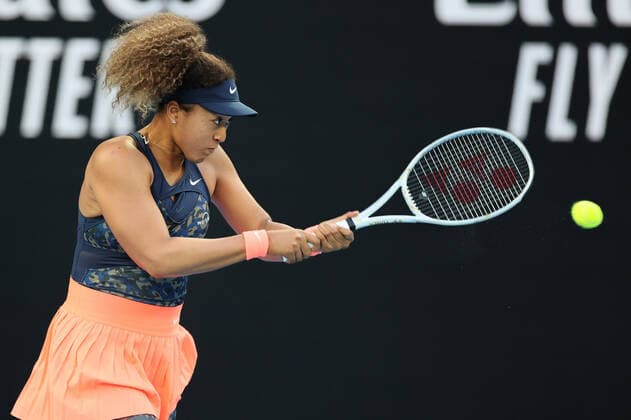 February 10, 2021: 3rd seed Naomi OSAKA of Japan in action against Caroline GARCIA of France in a 2nd round match on day 3 of the 2021 Australian Open on Rod Laver Arena, in Melbourne, Australia. Cal Media. Melbourne Australia - ZUMAc04_ 20210210_zaf_c04_027 Copyright: xSydneyxLowx