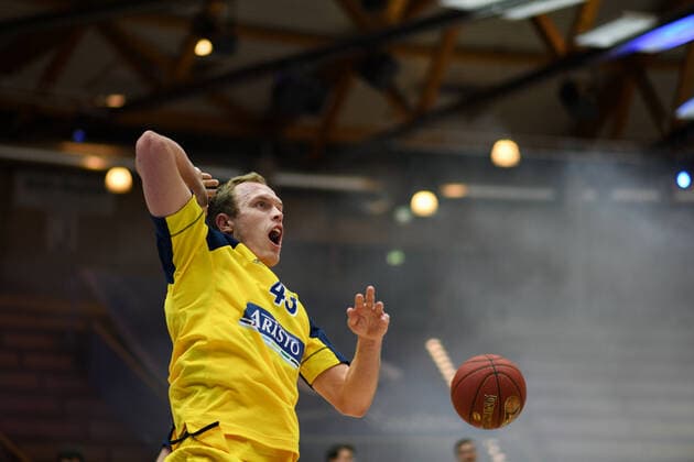 Luke Sikma (ALBA Berlin) vor dem Spiel, GER, HAKRO Merlins Crailsheim vs. Alba Berlin, 07.02.2021, 17. Spieltag easycredit Basketball Bundesliga, Spielzeit 2020 2021. GER, HAKRO Merlins Crailsheim vs. Alba Berlin, 07.02.2021, 17. Spieltag easycredit Basketball Bundesliga, Spielzeit 2020 2021. Crailsheim Copyright: xEibnerxPressefoto MichaelxMemmlerx EP_MMR