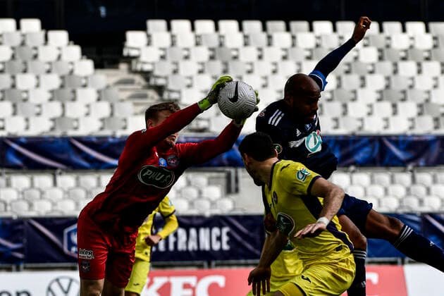 Fußball, Coupe de France, Girodins Bordeaux - FC Toulouse PETTERSSON Carl Isak Emanuel (tfc) FOOTBALL : Bordeaux vs Toulouse - 32eme de finale de la Coupe de France - Bordeaux - 10 02 2021 ThierryBreton Panoramic 
