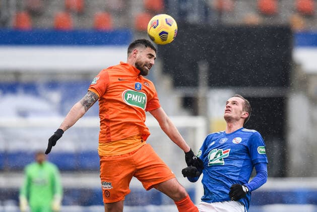 Damien Le Tallec ( Montpellier ) - FOOTBALL : Strasbourg vs Montpellier - Coupe de France - Strasbourg - 10 02 2021 FedericoPestellini Panoramic 
