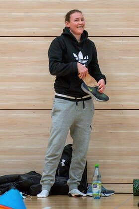 Maria Neumann (xx, GISA Lions SV Halle) GISA Lions SV Halle Training Basketball - 1. Bundesliga - ERDGAS Sportarena Halle (Saale) 10.02.2021 Foto: Holger John Halle Sachsen-Anhalt Deutschland ERDGAS Sportarena Halle Saale