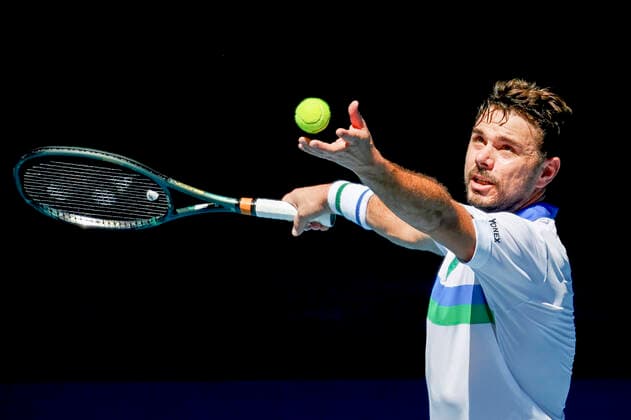 Stan Wawrinka (SUI) ,Aufschlag,Ballwurf, Copyright: xJuergenxHasenkopfx