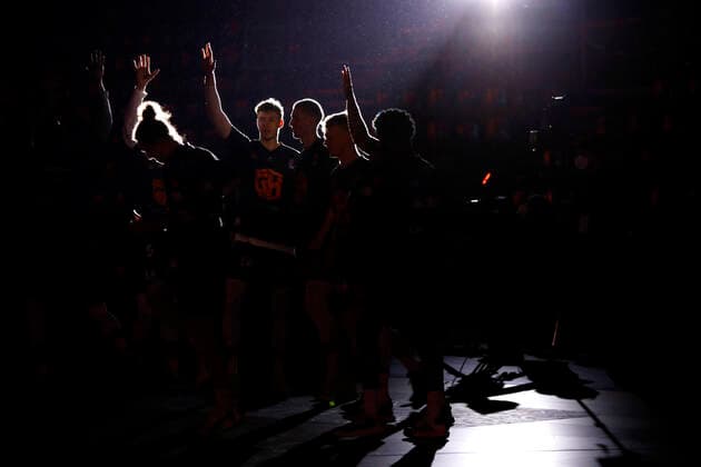 10.02.2021, easyCredit Basketball Bundesliga, BBL, Saison 2020 2021, Herren, Chemnitz Niners - Rasta Vechta Begrüßung der Niners Chemnitz Messe Chemnitz Sachsen Germany