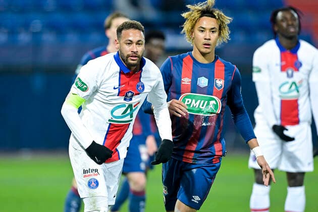 Fußball, Coupe de France, SM Caen - Paris St. Germain Neymar Jr (PSG) FOOTBALL : SM Caen vs PSG - 1 32 de Finale - Coupe de France - 10 02 2021 JBAutissier Panoramic 