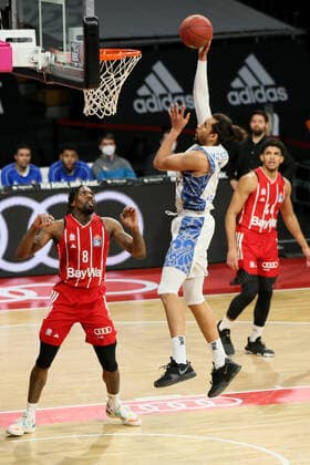 Michael Kessens (Skyliners) waehrend dem 18.Spieltag in der Beko BBL Bundesliga am 12.02.2021. GER, Basketballl, Beko BBL Bundesliga, FC Bayern Basketball gegen Fraport Skyliners, 12.02.2021 Muenchen Copyright: xMarcelxEngelbrechtx Eibner-Pressefotox EP_met