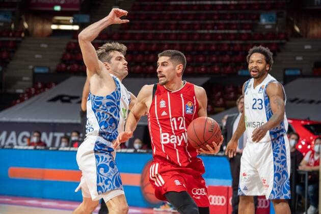 Diego Flaccadori 12 (FC Bayern), FC Bayern Basketball vs. Fraport Skyliners, BBL, 12.02.2021 Muenchen Bayern Deutschland