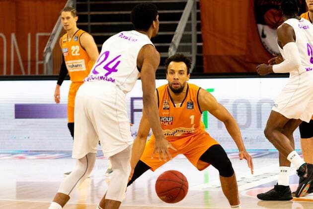 Demitrius Conger (Ratiopharm Ulm 01) GER, Ratiopharm Ulm vs. BG Goettingen, easycredit 1.Bundesliga Basketball,18.Spieltag, Saison 2020 21, 12.02.2021 Ratiopharm Ulm vs. BG Goettingen, 1.Basketball Bundesliga Neu-Ulm Copyright: xEibner-Pressefoto RogerxBuerkex EP_EER