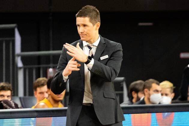 Jaka Lakovic (Ratiopharm Ulm Trainer) GER, Ratiopharm Ulm vs. BG Goettingen, easycredit 1.Bundesliga Basketball,18.Spieltag, Saison 2020 21, 12.02.2021 Ratiopharm Ulm vs. BG Goettingen, 1.Basketball Bundesliga Neu-Ulm Copyright: xEibner-Pressefoto RogerxBuerkex EP_EER