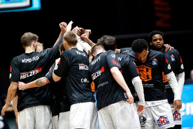 12.02.2021, easyCredit Basketball Bundesliga, BBL, Saison 2020 2021, Herren, Chemnitz Niners - Brose Bamberg Niners Chemnitz Chemnitz Messe Chemnitz Sachsen Germany