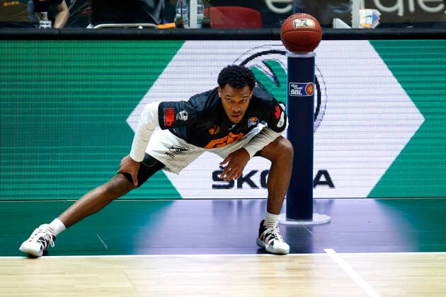 12.02.2021, easyCredit Basketball Bundesliga, BBL, Saison 2020 2021, Herren, Chemnitz Niners - Brose Bamberg George King, Niners Chemnitz Chemnitz Messe Chemnitz Sachsen Germany