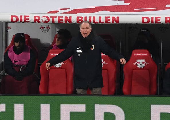 Bilder des Jahres 2021, Sport 02 Februar Sport Themen der Woche KW06 Fussball, Herren, Saison 2020 2021, 1. Bundesliga (21. Spieltag), RB Leipzig - FC Augsburg (2:1), Manager Stefan Reuter (Augsburg), 12.02. 2021, *** Football, Men, 2020 2021 season, 1 Bundesliga 21 matchday , RB Leipzig FC Augsburg 2 1 , Manager Stefan Reuter Augsburg , 12 02 2021, Copyright: xMatthiasxKochx