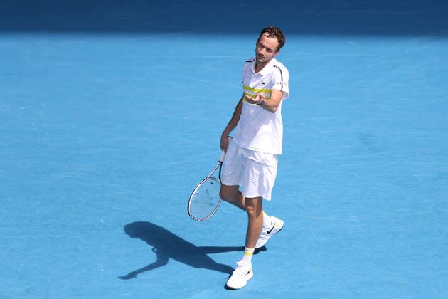 Daniil Medvedev, RUS, during third round of 2021 Australian Open in Melbourne, 13 02 2021; -