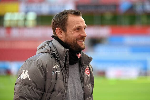 Leverkusen, Bayarena, 13.02.21, GER, Herren, 1.Bundesliga, Saison 2020-2021, Bayer 04 Leverkusen - FSV Mainz 05 Bild: Trainer Bo Svensson (Mainz) NRW Deutschland
