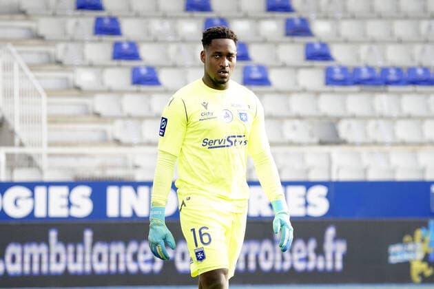 16 DONOVAN LEON (AUX) FOOTBALL : Auxerre vs Guingamp - Ligue 2 BKT - 13 02 2021 FEP Panoramic 