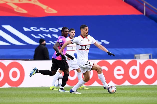 18 WILLIAM SALIBA (NICE) FOOTBALL : Paris SG vs Nice - Ligue 1 Uber Eats - 13 02 2021 FEP Panoramic 