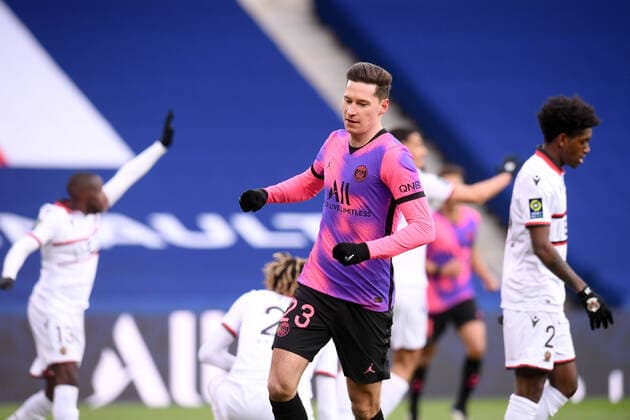 JOIE - 23 JULIAN DRAXLER (PSG) FOOTBALL : Paris SG vs Nice - Ligue 1 Uber Eats - 13 02 2021 FEP Panoramic 