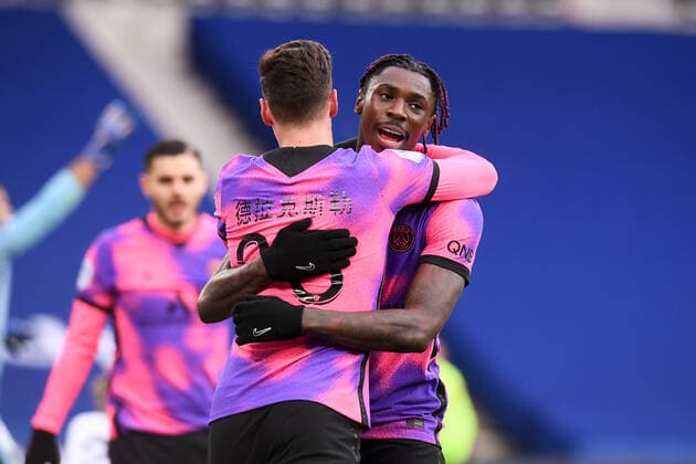 JOIE - FAIR PLAY - 18 BIOTY MOISE KEAN (PSG) FOOTBALL : Paris SG vs Nice - Ligue 1 Uber Eats - 13 02 2021 FEP Panoramic 