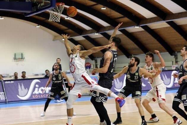 Rheinstars Köln - Iserlohn Kangaroos Basketball Pro B Köln Deutschland 13.02.2021 Andrej Mangold (Rheinstars Köln)