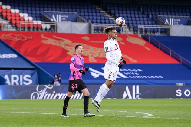 23 JULIAN DRAXLER (PSG) - 25 JEAN CLAIR TODIBO (NICE) FOOTBALL : Paris SG vs Nice - Ligue 1 Uber Eats - 13 02 2021 FEP Panoramic 