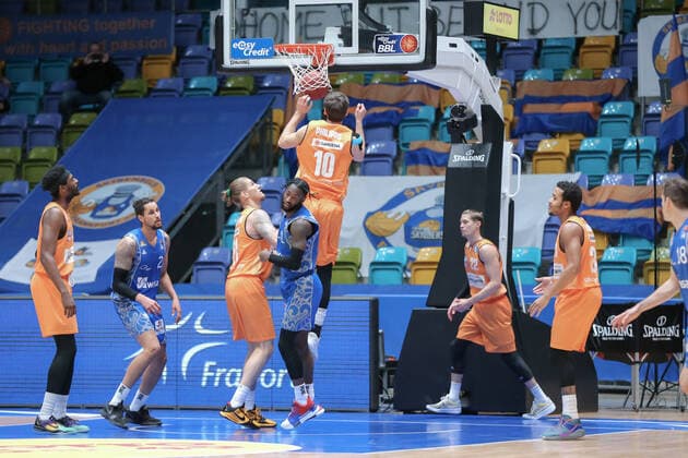 Basketball Bundesliga,Fraport Skyliners - ratiopharm Ulm,2021.02.14,GER, im Philipps Christoph,(ratiopharm Ulm, 10), ,Eibner-Pressefoto Uli Scherbaum Fraport Skyliners - ratiopharm Ulm Frankfurt Copyright: xEibner-Pressefoto UlrichxScherbaumx EP_usm