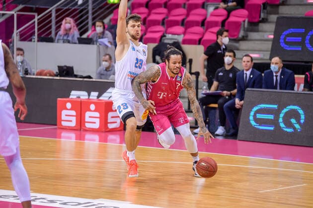 easyCredit BBL, Telekom Baskets Bonn vs. Syntainics MBC, 14.02.2021 Chris Babb (Telekom Baskets Bonn 7), easyCredit BBL, Telekom Baskets Bonn vs. Syntainics MBC am 14.02.2021 im Telekom Dome Bonn, Bonn (Nordrhein-Westfalen) Copyright: xBEAUTIFULxSPORTS Mueller-Laschetx