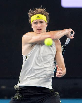 Alexander Zverev (GER) Australian Open 2021 - Melbourne Park - Melbourne - Victoria - Australia - 14 02 2021. Copyright: xJuergenxHasenkopfx