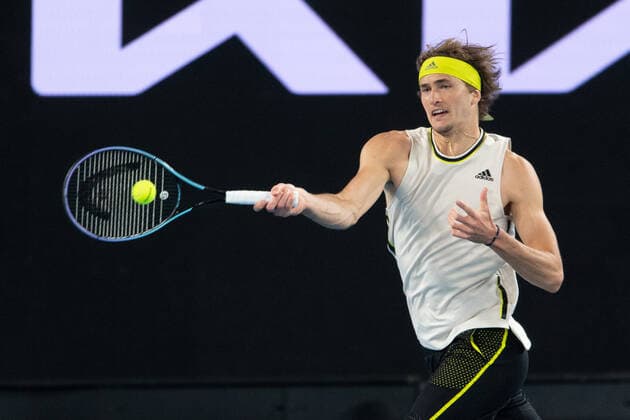 Alexander Zverev Australian Open 2021 - Melbourne Park - Melbourne - Victoria - Australia - 14 02 2021. Copyright: xJuergenxHasenkopfx