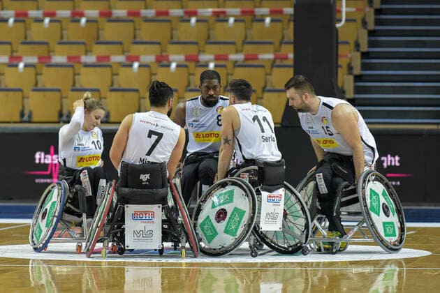 RBBL; RSV Lahn-Dill - BBC Muensterland, 14.02.21 Taktische Abstimmung RSV Lahn-Dill Rittal Arena, Wetzlar, 14.02.21 Copyright: xBEAUTIFULxSPORTS Roeczeyx