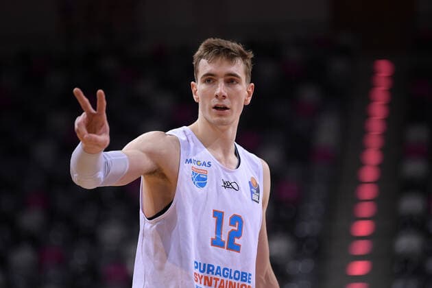 easyCredit BBL, Telekom Baskets Bonn vs. Syntainics MBC, 14.02.2021 Philipp Hartwich (Syntainics MBC 12), easyCredit BBL, Telekom Baskets Bonn vs. Syntainics MBC am 14.02.2021 im Telekom Dome Bonn, Bonn (Nordrhein-Westfalen) Copyright: xBEAUTIFULxSPORTS Mueller-Laschetx