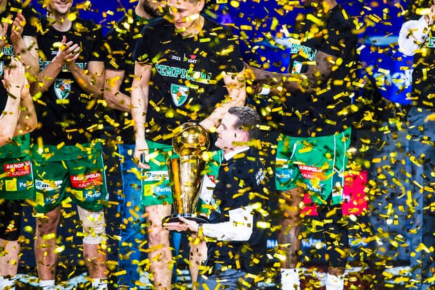 Sport Bilder des Tages 2021-02-14 Panevezys Lithuania. Lithuanian basketball Cup (Karaliaus Mindaugo Taure) final Zalgiris Kaunas vs Lietkabelis Panevezys at Cido arena in Panevezys on Sunday 14 of February 2021. Panevezys Lithuania  Copyright: xKarolisxKavolelisx sport basketball cup