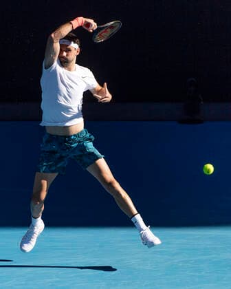 Grigor Dimitrov Australian Open 2021 - Melbourne Park - Melbourne - Victoria - Australia - 14 02 2021. Copyright: xJuergenxHasenkopfx