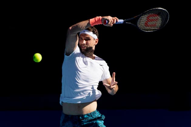 Grigor Dimitrov Australian Open 2021 - Melbourne Park - Melbourne - Victoria - Australia - 14 02 2021. Copyright: xJuergenxHasenkopfx