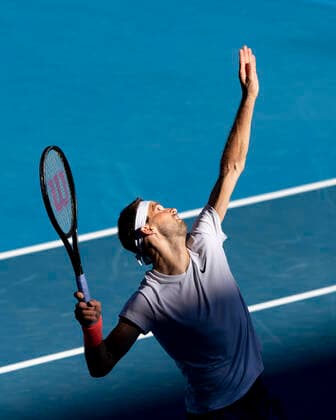Grigor Dimitrov Australian Open 2021 - Melbourne Park - Melbourne - Victoria - Australia - 14 02 2021. Copyright: xJuergenxHasenkopfx